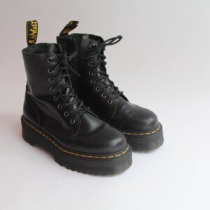 Dr. Martens Black Leather Moto Boots